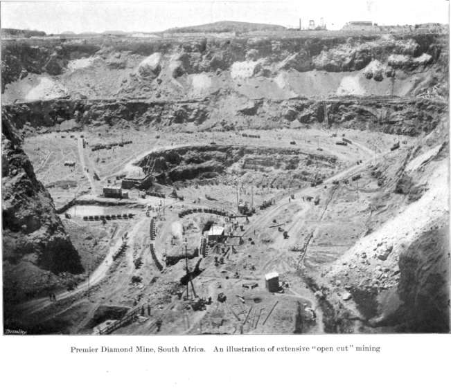 An early photograph of the open workings at the Premier Mine, Cullinan